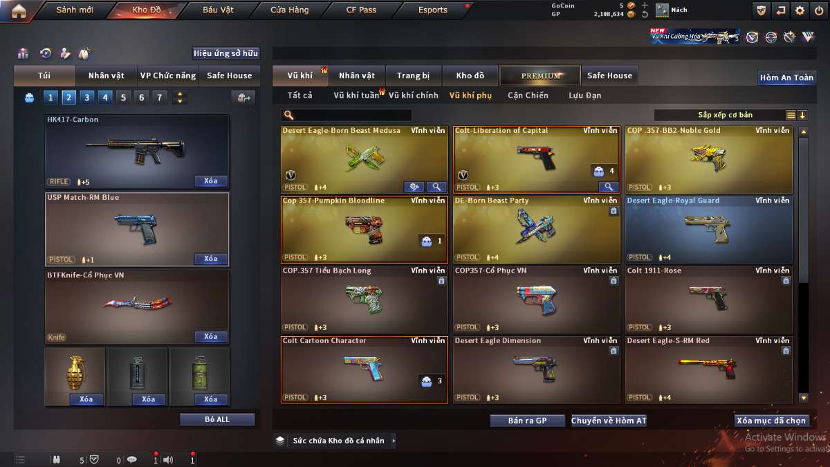 shop acc cf uy tin gia re